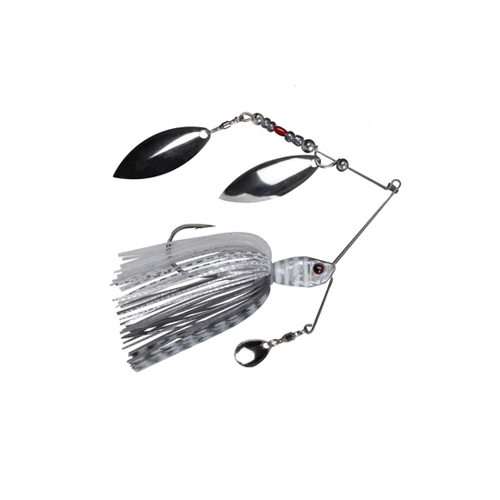 Zerek Infinity Blade 28gm Spinnerbait Lure with Willow Blades - Silver Lumo