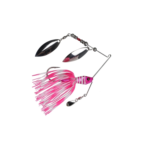 Zerek Infinity Blade 28gm Spinnerbait Lure with Willow Blades - Pink Lumo