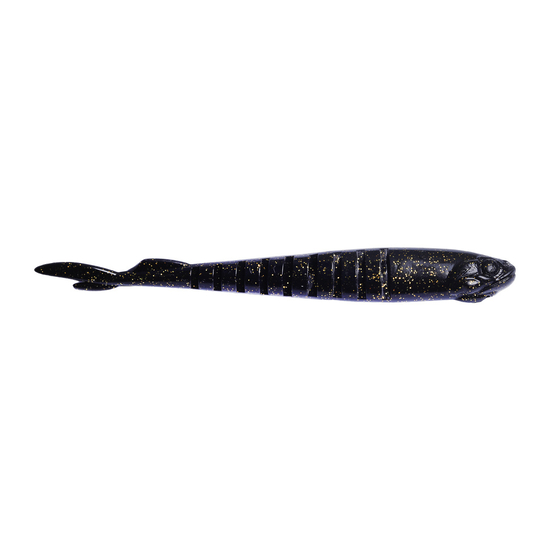 Zerek Inzeption Zig Minnow 5 Inch 7g Soft Plastic Lure 5 Pack - Black Rush