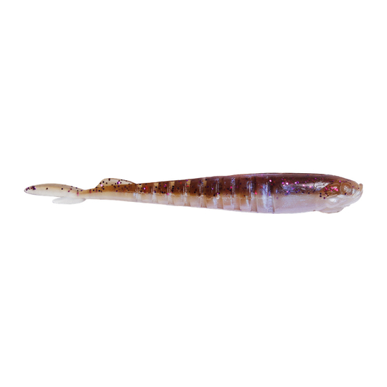 Zerek Inzeption Zig Minnow 5 Inch 7g Soft Plastic Lure 5 Pack - Brown Shad Rush
