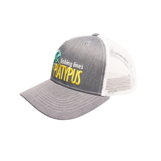 Platypus Fishing Lines Heather Grey/White Premium Trucker Cap