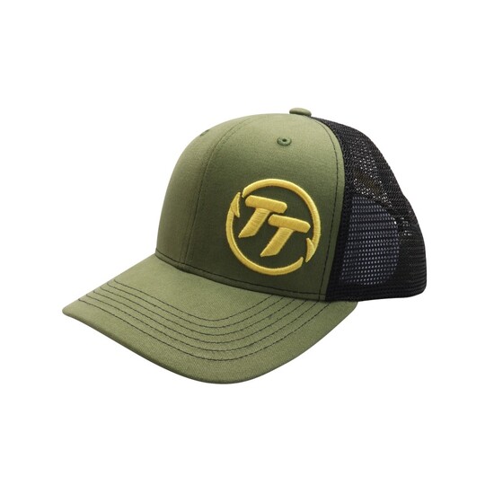 TT Fishing Khaki Green/Black Premium Trucker Cap with Snap Closure