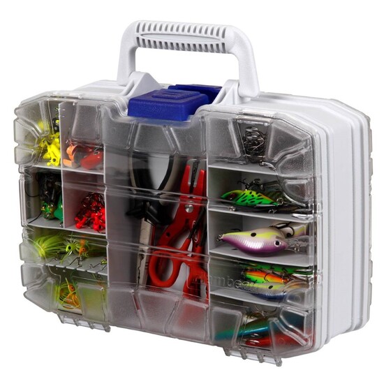 Flambeau 8321DS Double Sided Fishing Tackle Box - 13 Inch Clear Double Satchel