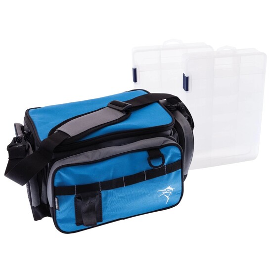 Medium Jarvis Walker Soft Sided Tackle Bag with 2 Lure Trays - Fishing Lure Bag