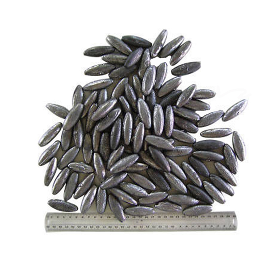 50 X Size 8 Bean Sinkers - 3.5kg Of 8 Bean Fishing Sinkers