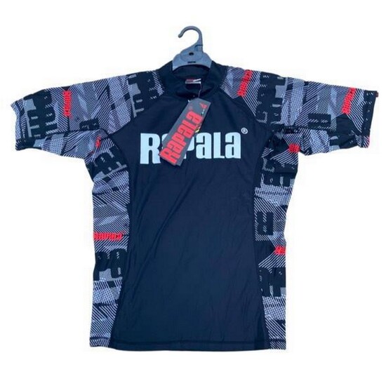 Extra Large Rapala Big Game Black Rashie Shirt - UV 50+ Protection