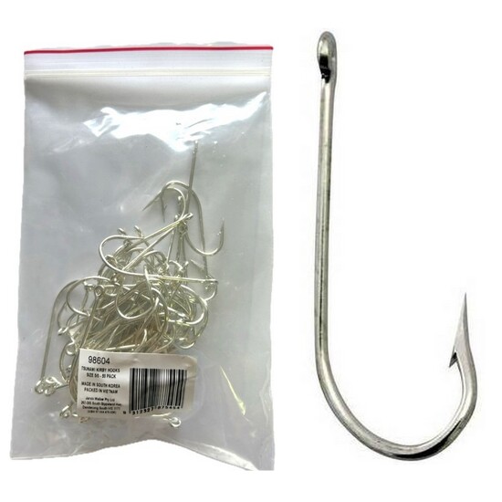 Fishing Hook 10 Pieces Stainless Steel Fishing Hooks Saltwater Fishhooks  Catfish Sea Fishing Hooks Size #6 -#12 Tackle Equipment Fishing Pliers  (Size