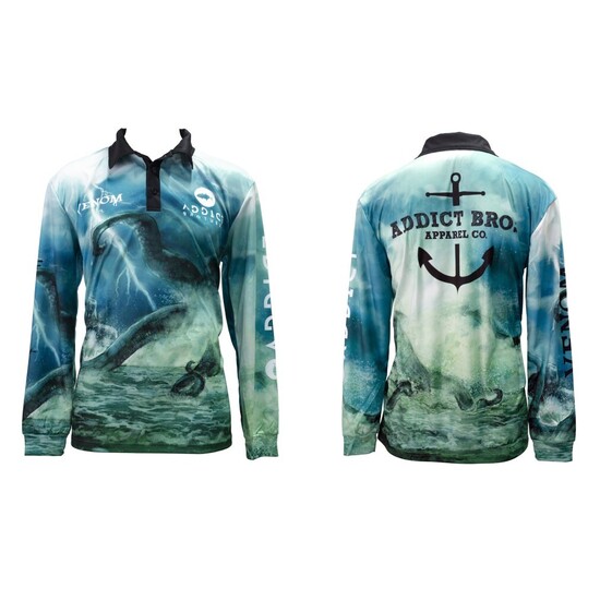 Wilson Venom Addict Brothers Kraken Tournament Long Sleeve Fishing Shirt -UPF50+