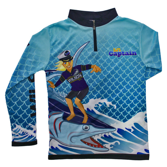 Wilson Lil Captain Kids Long Sleeve Fishing Shirt - UPF 25+ Sun Protection