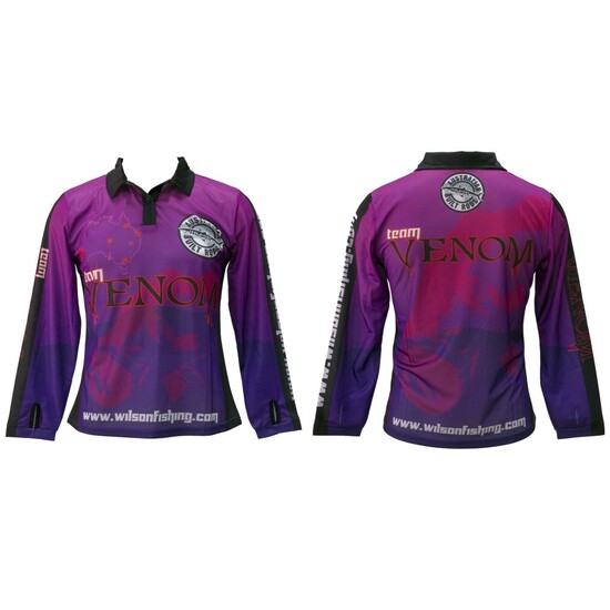 Team Venom Ladies Barra Tournament Long Sleeve Fishing Shirt with Collar
