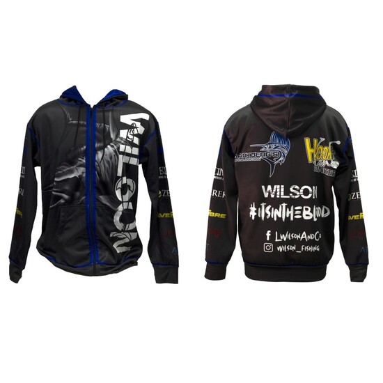 Wilson Sublimated Hooded Jacket with Full Zippered Front - Fishing Hoodie