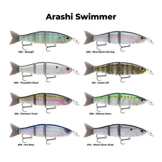 18cm Storm Arashi Swimmer Jointed Glide Bait Hard Body Fishing Lure