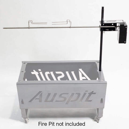 Auspit Original Compact Portable Spit Rotisserie Package (Firepit Not Included)
