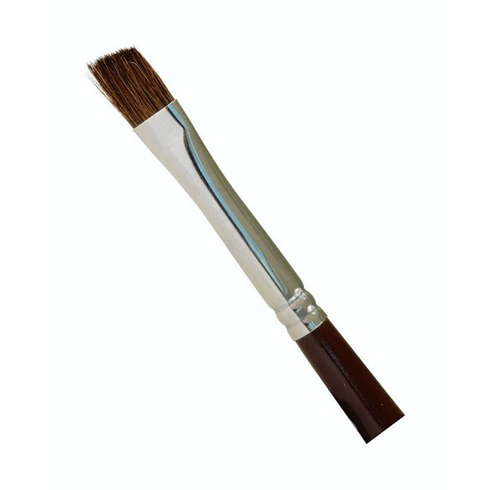 Rod Building Brush with 8mm Angled Head - 27cm Epoxy Sable Hair Brush