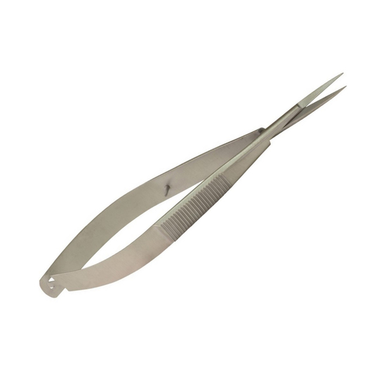 Fishing Rod Building Micro Scissors - 12cm Stainless Steel Straight Tip Spring Scissors