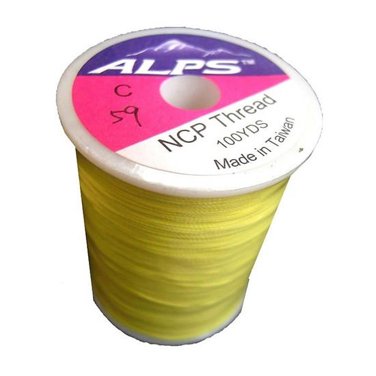 Alps 100yds of Yellow Rod Wrapping Thread - Size A (0.15mm) Rod Binding Cotton