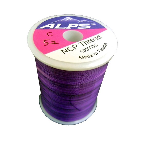 Alps 100yds of Purple Rod Wrapping Thread - Size C (0.2mm) Rod Binding Cotton