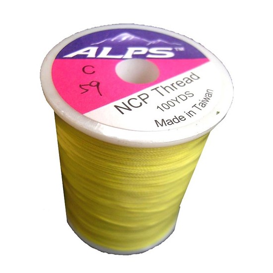 Alps 100yds of Yellow Rod Wrapping Thread - Size C (0.2mm) Rod Binding Cotton