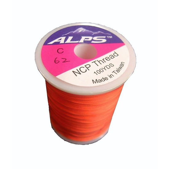 Alps 100yds of Lumin Orange Rod Wrapping Thread - Size C (0.2mm) Rod Binding Cotton