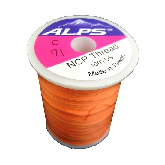 Alps 100yds of Orange Rod Wrapping Thread - Size C (0.2mm) Rod Binding Cotton