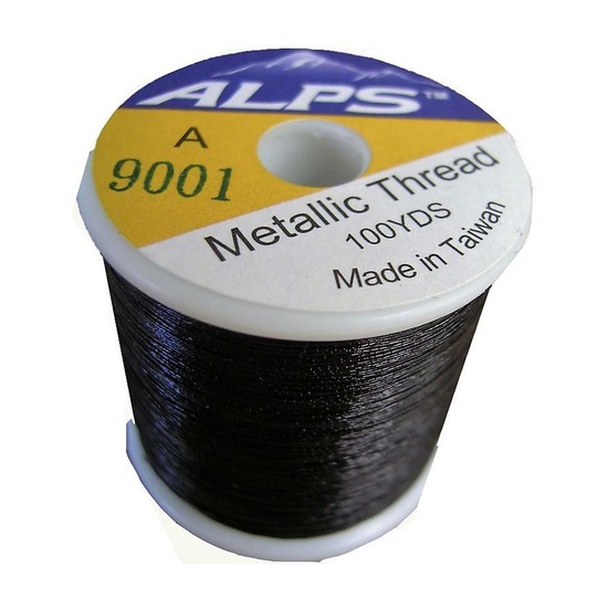 Alps 100yds of Metallic Black Rod Wrapping Thread-Size A (0.15mm) Thread