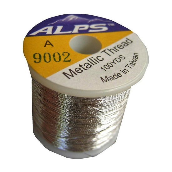 Alps 100yds of Metallic Silver Rod Wrapping Thread-Size A (0.15mm) Thread