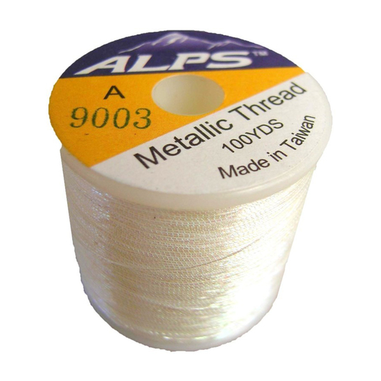 Alps 100yds of Metallic White Rod Wrapping Thread-Size A (0.15mm) Thread