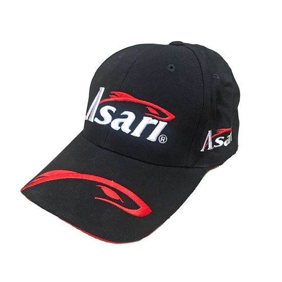 Asari Embroidered Cotton Fishing Cap with Adjustable Strap