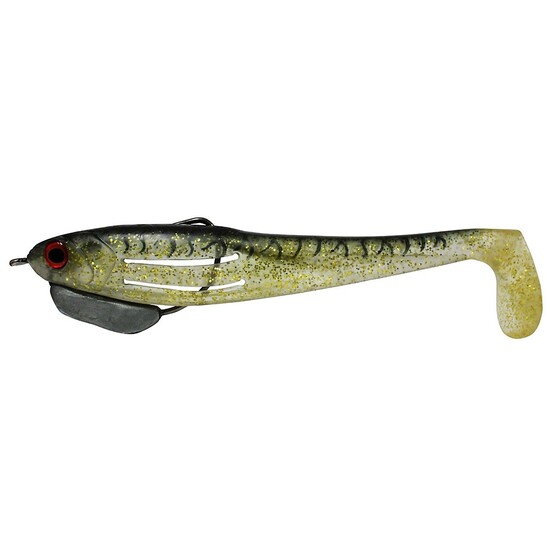 Zerek 7 Inch Flat Shad Soft Plastic Fishing Lure - Dark Ale