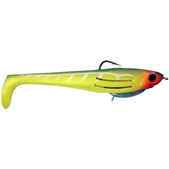 Zerek 7 Inch Flat Shad Soft Plastic Fishing Lure - Chocolate Rose