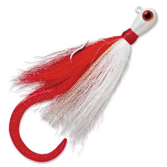 4oz Williamson Red and White Banjo Eye Bucktail Jig