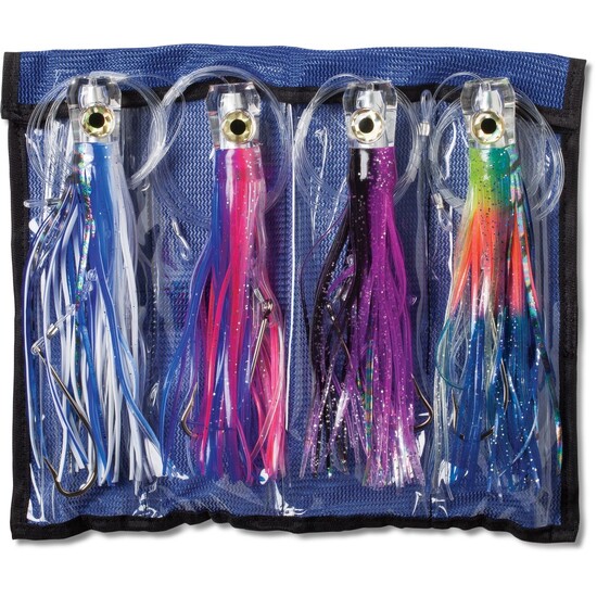 Williamson Big Game Catcher Kit  : 4 x 8" Rigged Trolling Lures in Lure Wrap