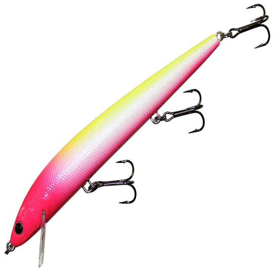 5 Inch Bagley Minnow Floating/Diving Jerk Minnow Hard Body Lure - Pink Banana