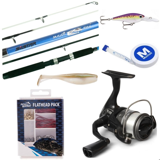 Complete Flathead Fishing Essentials Kit - Rod, Reel & Tackle Included