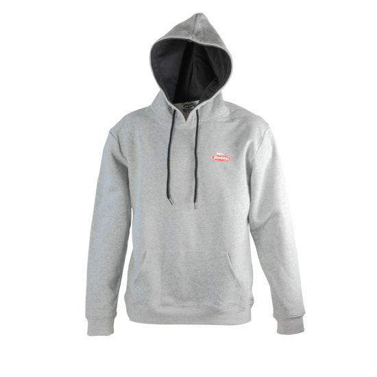 Berkley Grey Marle Polar Fleece Hoodie With Front Pocket - Fishing Jumper