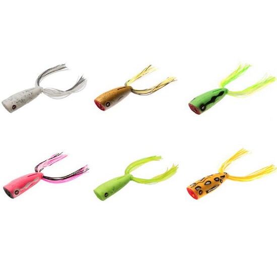 70mm Berkley Power Pop Frog Lure With Weedless Worm Hook - Soft Popper Lure