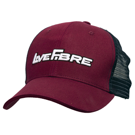 Live Fibre Embroidered Trucker Fishing Cap With Breathable Mesh Back