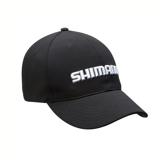 Shimano Platinum Fishing Cap - Embroidered Black/White