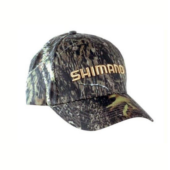 Shimano Forest Camo Fishing Cap - Embroidered
