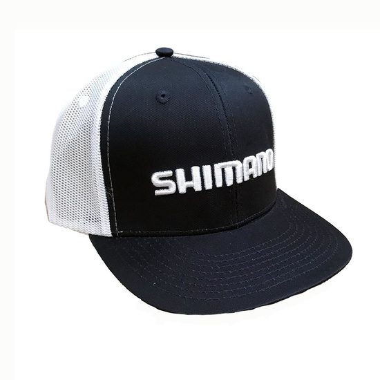 Shimano Trucker Fishing Cap - Embroidered Blue/White