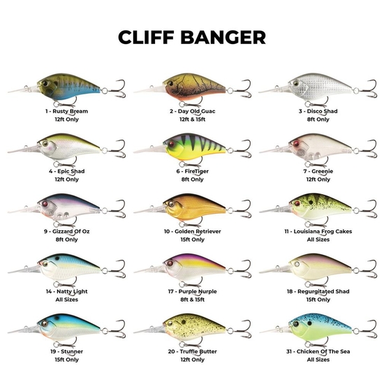 13 Fishing 7cm Cliff Banger 12ft Dive Depth Long Casting Crankbait Lure