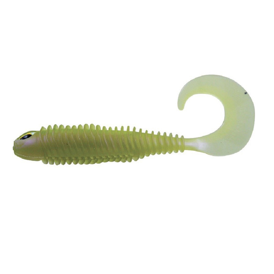 8 Pack of Chasebaits 2.25 Inch Curly Baits Soft Plastic Fishing Lures - Worm