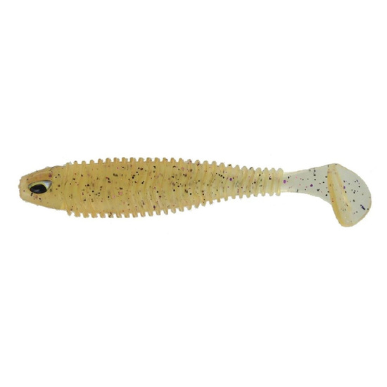 5 Pack of Chasebaits 4 Inch Paddle Bait Soft Plastic Fishing Lures - Apple Juice