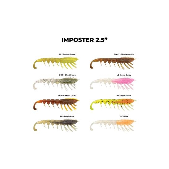 Rapala Crush City 7 Pack of 2.5 Inch The Imposter Soft Plastic Prawn Lures
