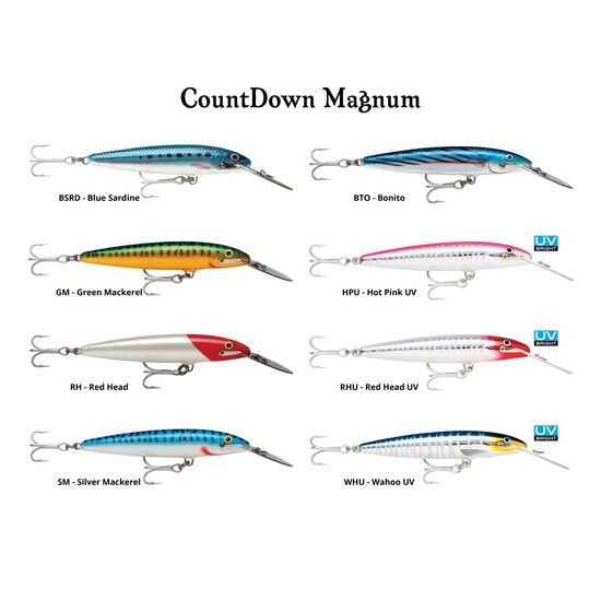 9cm Rapala Countdown Magnum Sinking Trolling Fishing Lure
