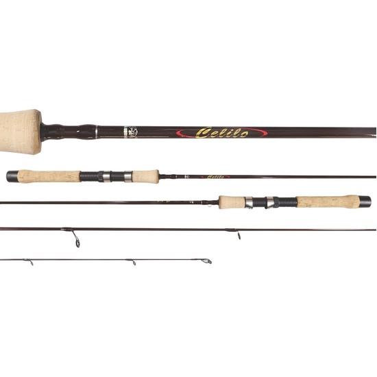 7'6 Okuma Celilo 4-10lb Finesse Spin Rod - 2 Piece Graphite Spinning Fishing Rod