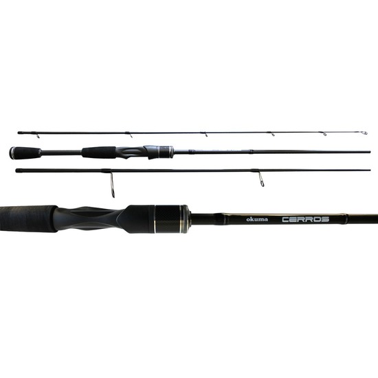 3 Piece Okuma Cerros 7ft 5-12kg Travel Spin Rod - Graphite Spinning Fishing Rod