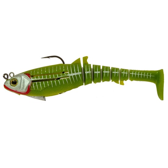 130mm Zerek Jighead Rigged Flat Shad X Soft Plastic Swimbait Lure - Baitfish