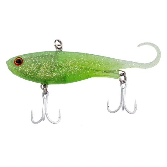 95mm Zerek Fish Trap Soft Vibe Lipless Crankbait Lure - Dry Lime