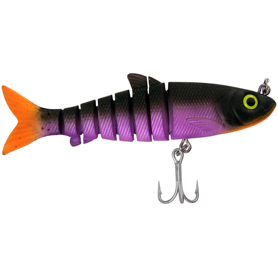 4.5 Inch Zerek Live Mullet Soft Body Jointed Swimbait Lure - Blackjack
